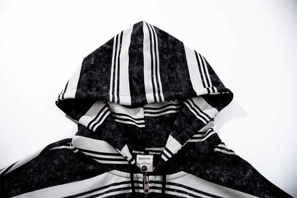 Beastaxe Striped Hoodie Shirts & Tops PinkLimes Trending Streetwear