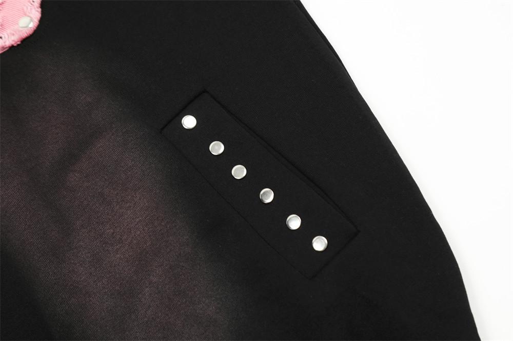 Embroidered Butterfly Hoodie Shirts & Tops PinkLimes Trending Streetwear