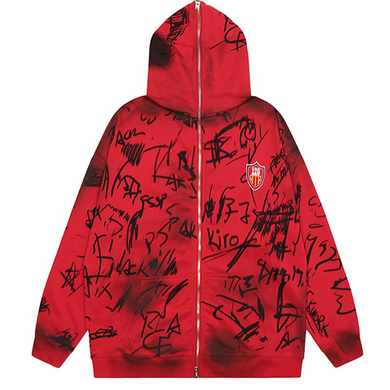 126 Zip-Up Hoodie Shirts & Tops PinkLimes Trending Streetwear