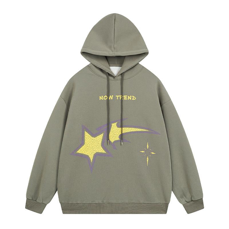 Shooting Stars Hoodie Green Shirts & Tops PinkLimes Trending Streetwear