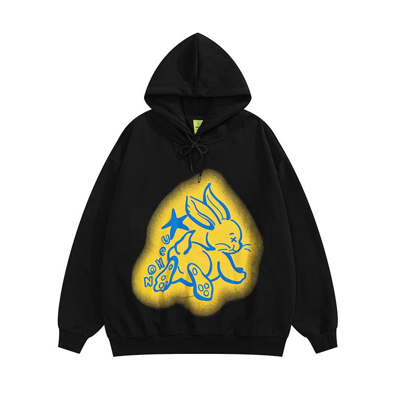 Bad Bunny Hoodie Black Shirts & Tops PinkLimes Trending Streetwear