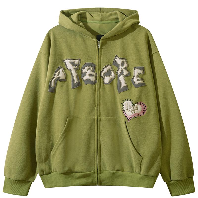Afbore Hoodie Green Shirts & Tops PinkLimes Trending Streetwear