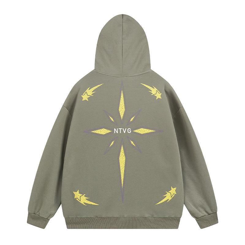 Shooting Stars Hoodie Shirts & Tops PinkLimes Trending Streetwear