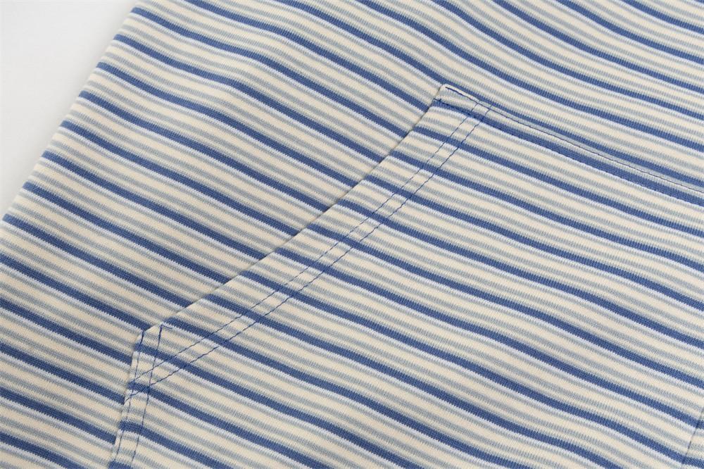 Striped Zip-Up Hoodie Shirts & Tops PinkLimes Trending Streetwear