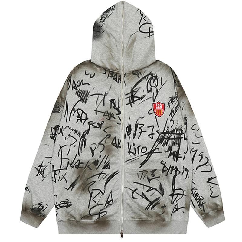 126 Zip-Up Hoodie Shirts & Tops PinkLimes Trending Streetwear