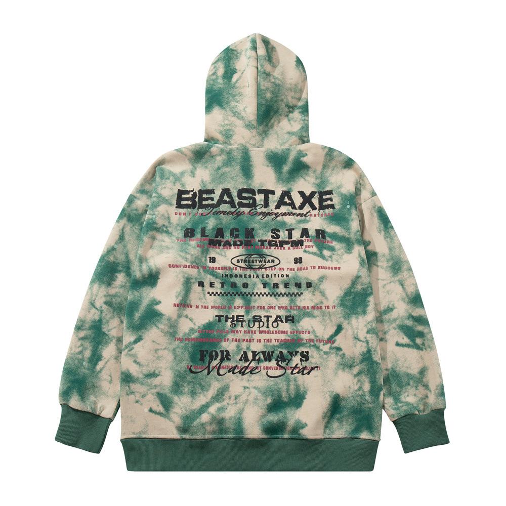 Tie-dyed Camouflage Hoodie Shirts & Tops PinkLimes Trending Streetwear