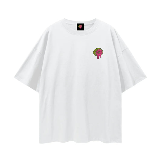PinkLimes Streetwear Loose Drop Shoulder T-Shirt White Shirts & Tops PinkLimes Trending Streetwear