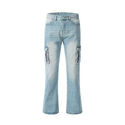 Cargo Blue Denim Streetwear Jeans Blue PinkLimes Trending Streetwear