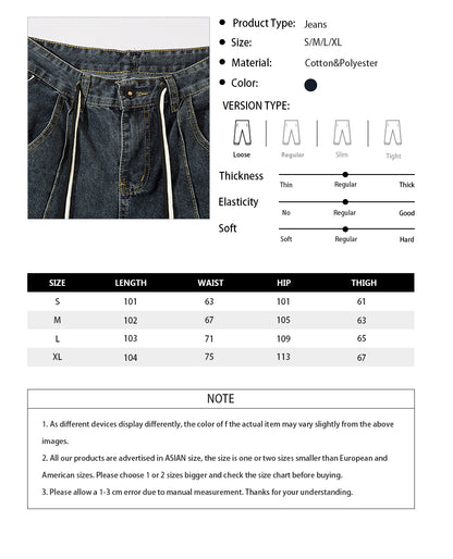 Dark Blue Striped High Waist Jeans PinkLimes Trending Streetwear