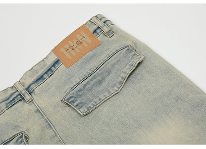 Khaki Washed Jeans PinkLimes Trending Streetwear