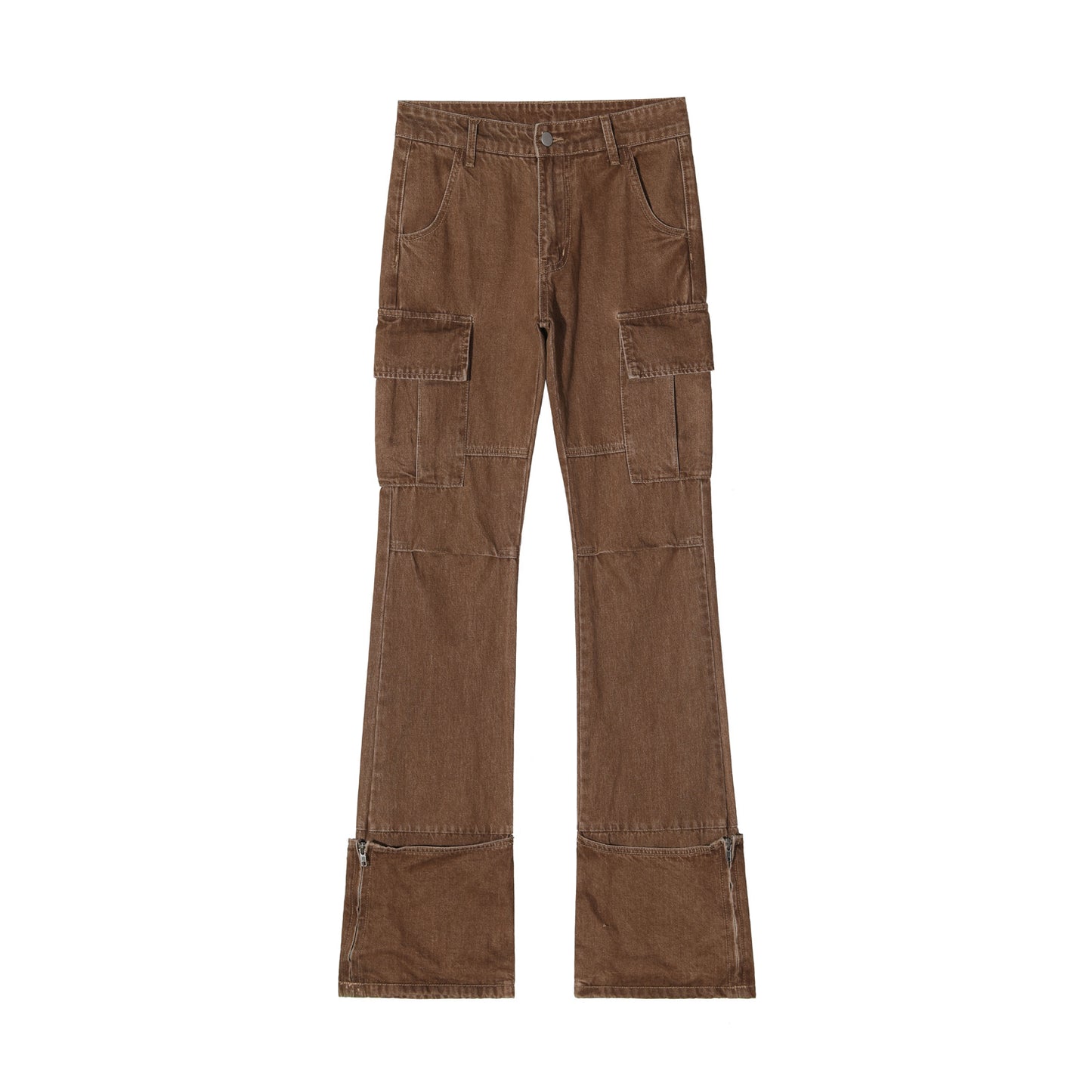 MADEEXTREME Brown Micro-Lar Denim Trousers Brown PinkLimes Trending Streetwear