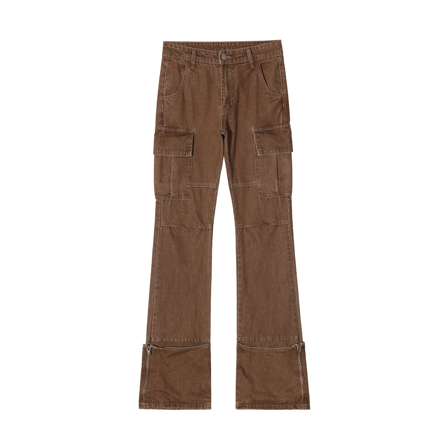 MADEEXTREME Brown Micro-Lar Denim Trousers Brown PinkLimes Trending Streetwear