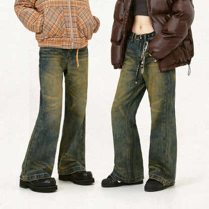 MADEEXTREME Yellow Washed Street Jeans PinkLimes Trending Streetwear