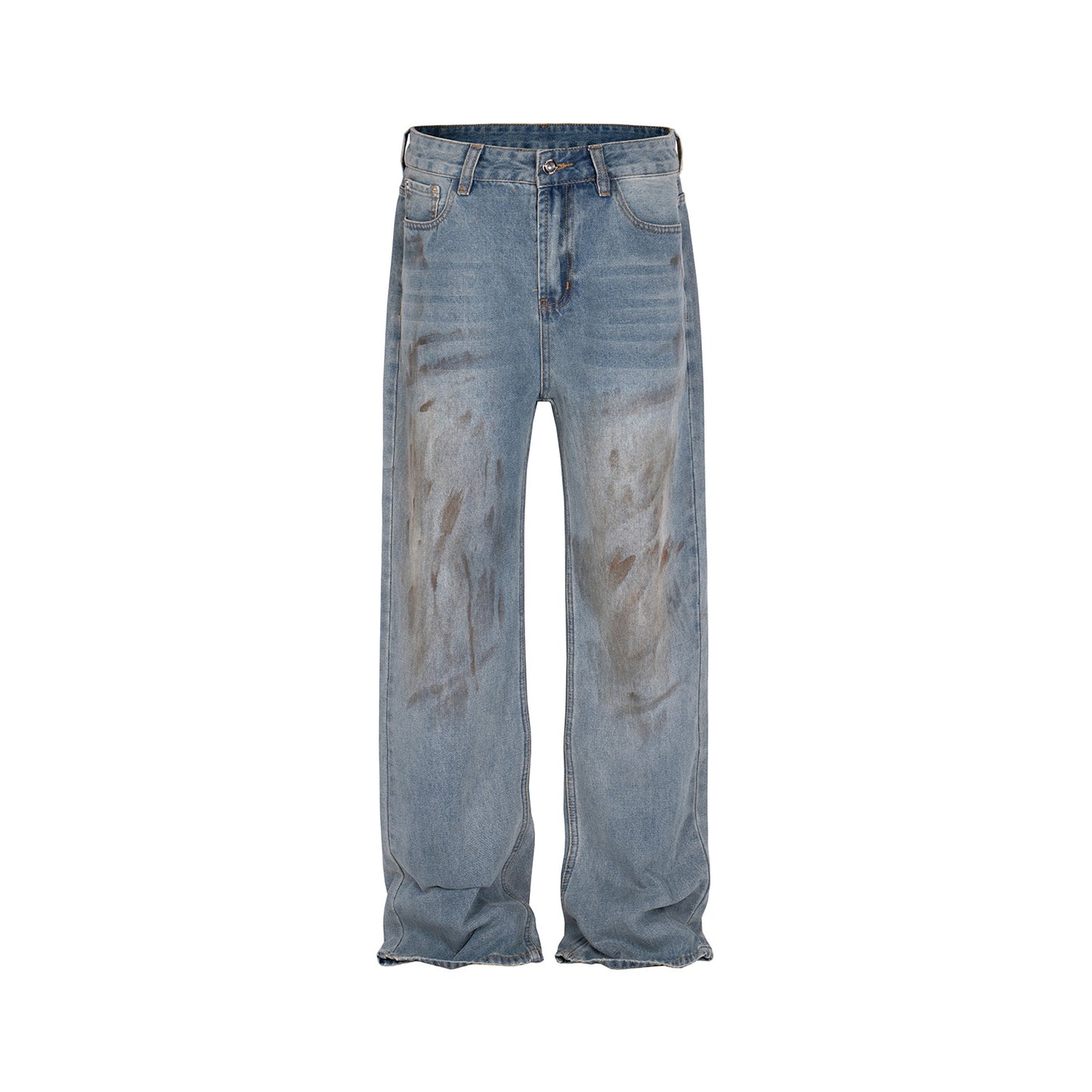 Unisex Splash Paint Wide-Leg Jeans PinkLimes Trending Streetwear