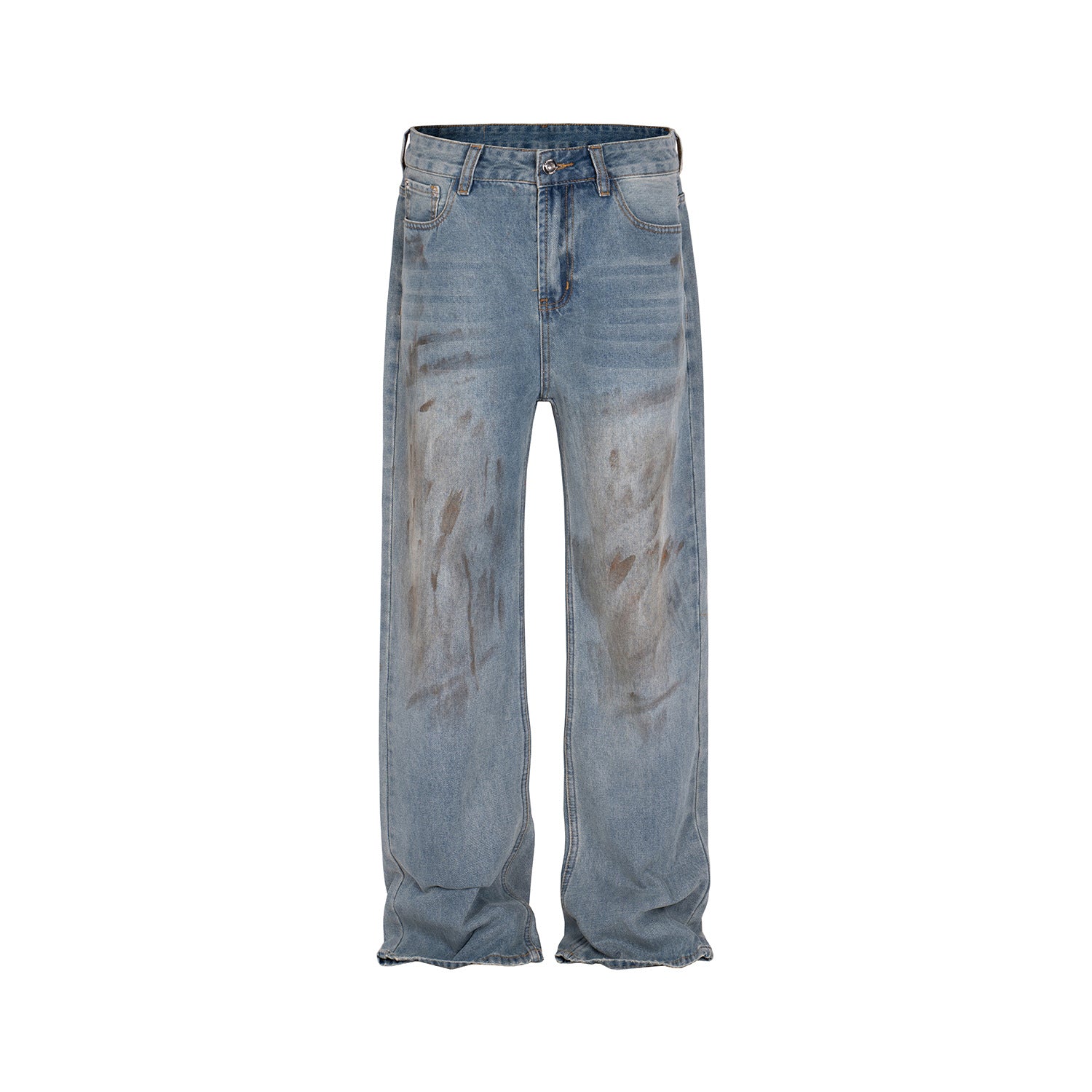 Unisex Splash Paint Wide-Leg Jeans PinkLimes Trending Streetwear
