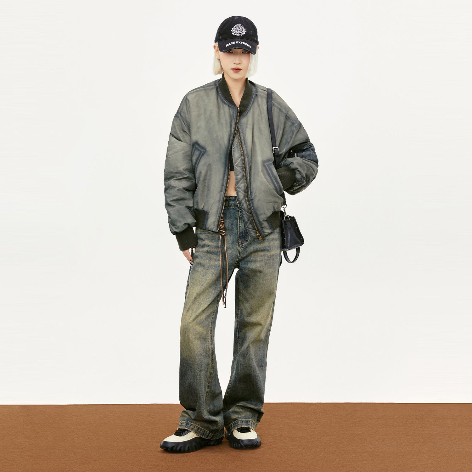 MADEEXTREME Yellow Washed Street Jeans PinkLimes Trending Streetwear