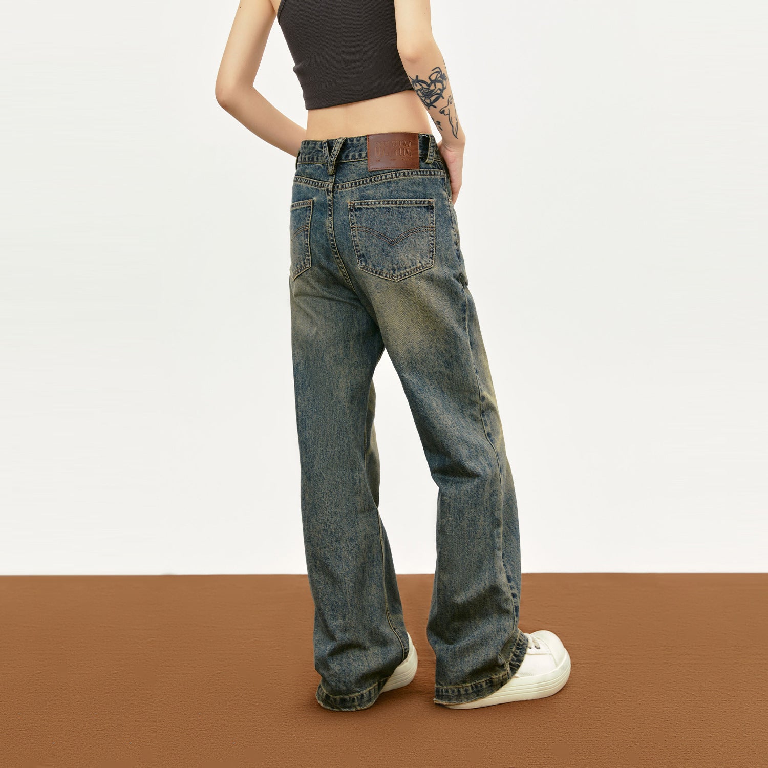 MADEEXTREME Yellow Washed Street Jeans PinkLimes Trending Streetwear