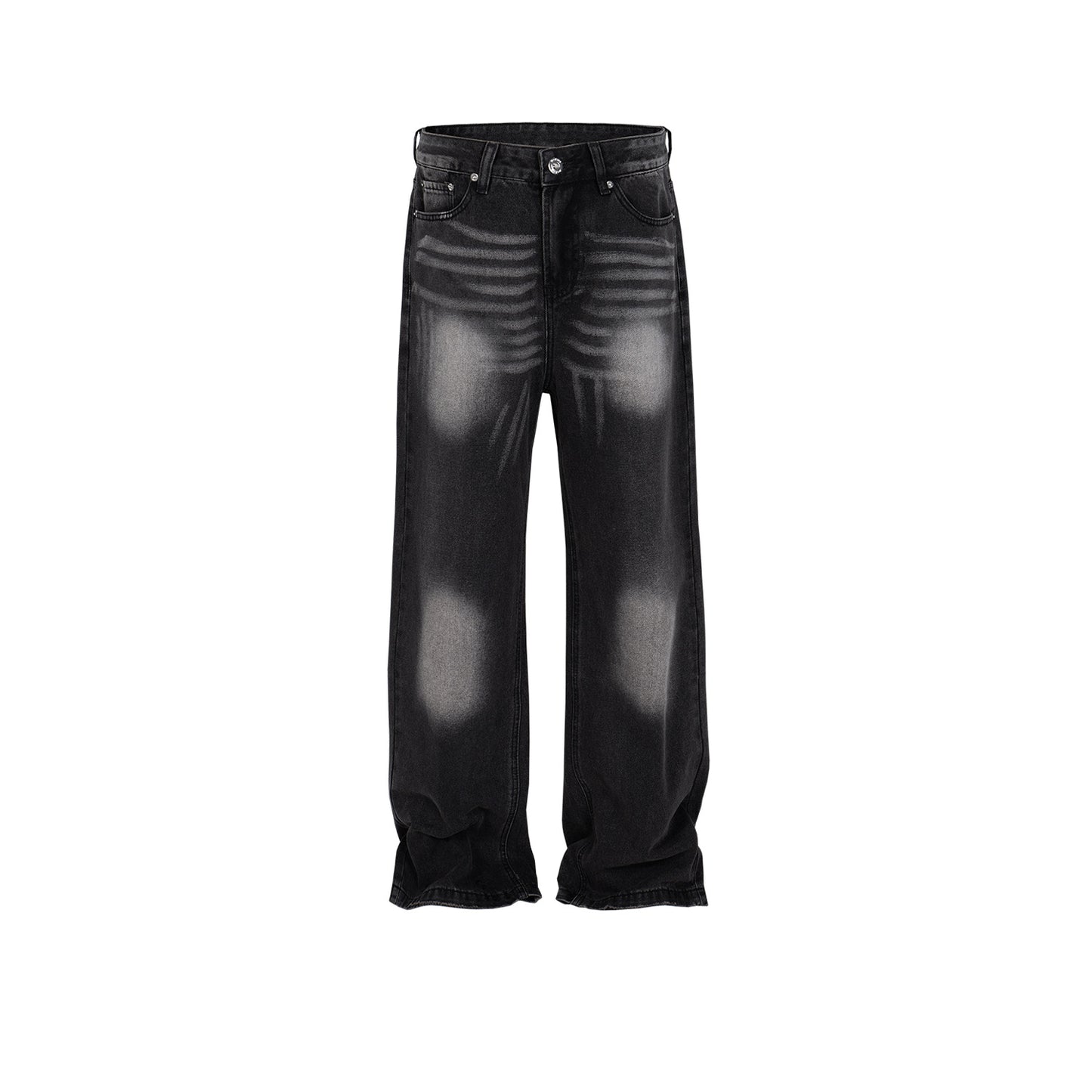 Unisex Laser Textured Slim Street Jeans PinkLimes Trending Streetwear