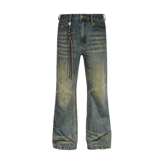 MADEEXTREME Yellow Washed Street Jeans Navy Blue PinkLimes Trending Streetwear