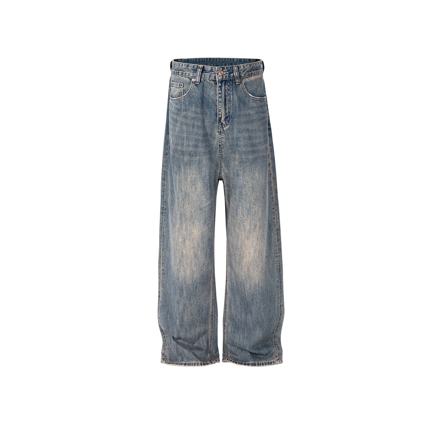Unisex Clay Dyed Blue Jeans PinkLimes Trending Streetwear