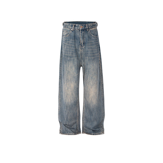 Unisex Clay Dyed Blue Jeans PinkLimes Trending Streetwear