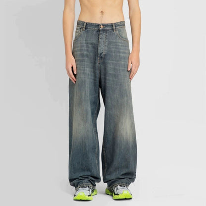 Unisex Clay Dyed Blue Jeans PinkLimes Trending Streetwear