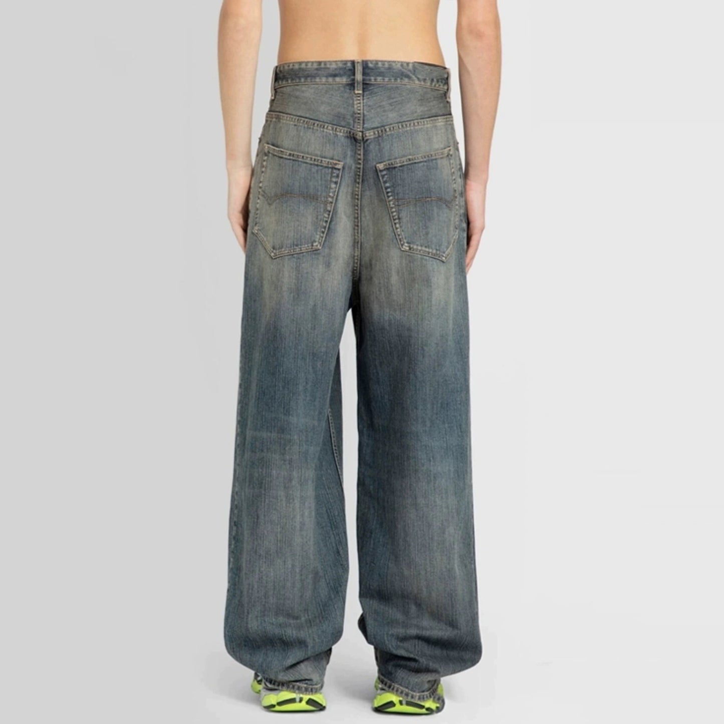 Unisex Clay Dyed Blue Jeans PinkLimes Trending Streetwear