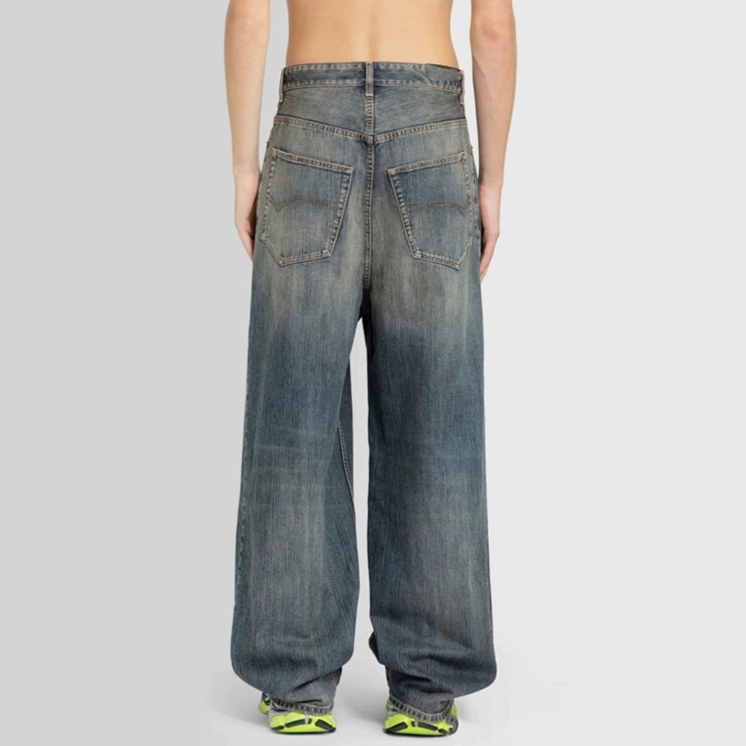 Unisex Clay Dyed Blue Jeans PinkLimes Trending Streetwear