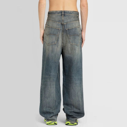 Unisex Clay Dyed Blue Jeans PinkLimes Trending Streetwear