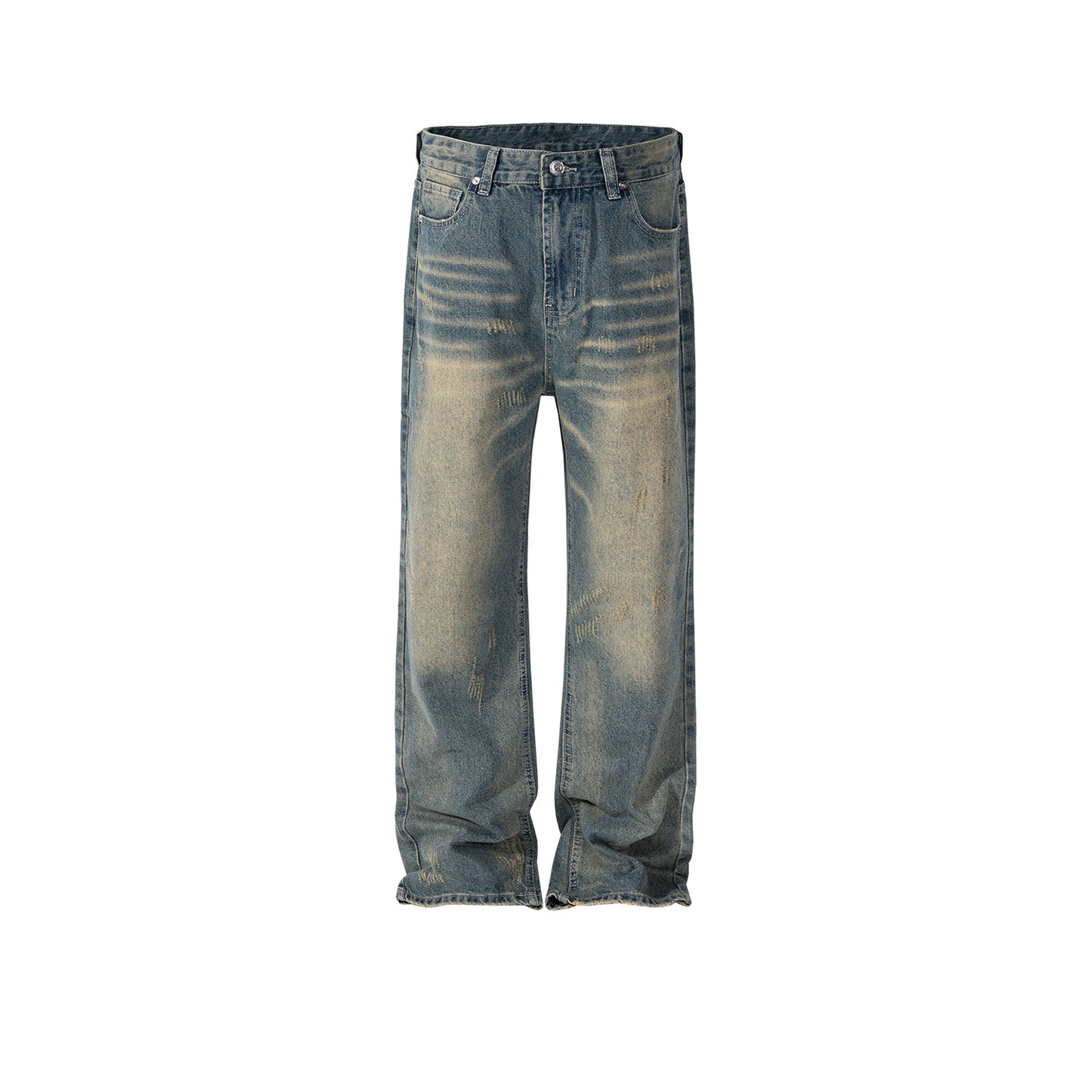 Unisex Cat Claw Washed Blue Jeans PinkLimes Trending Streetwear