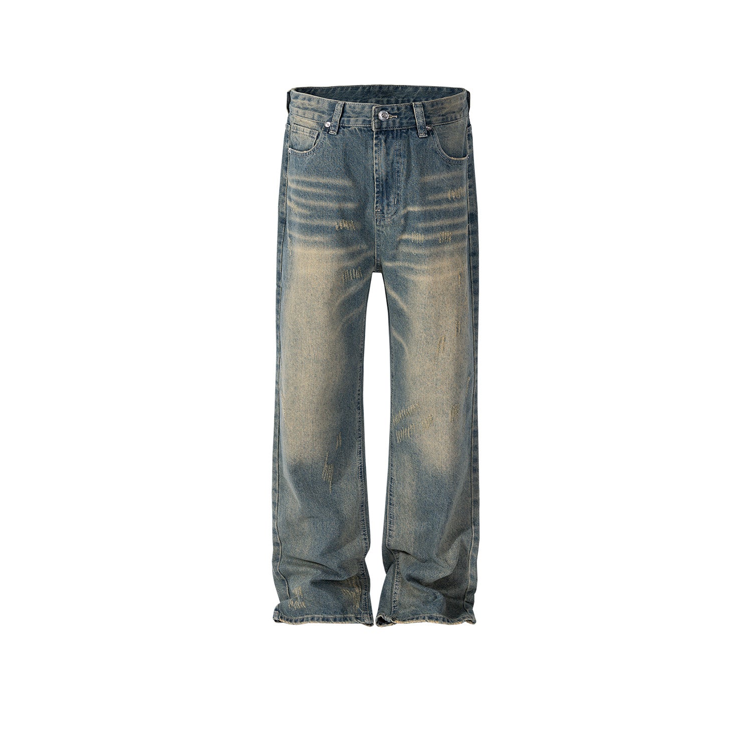 Unisex Cat Claw Washed Blue Jeans PinkLimes Trending Streetwear