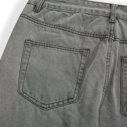Washed Old Denim Wide Leg Jeans PinkLimes Trending Streetwear
