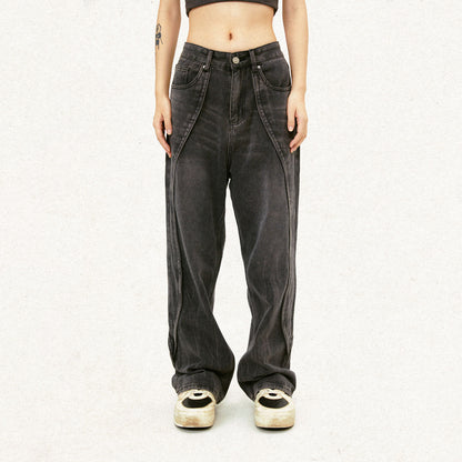 MADEEXTREME Deconstructed Faded Jeans PinkLimes Trending Streetwear