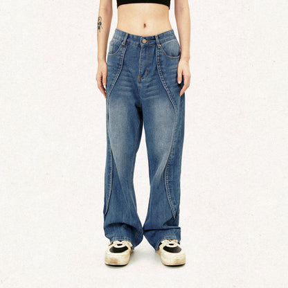 MADEEXTREME Deconstructed Faded Jeans PinkLimes Trending Streetwear