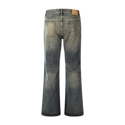 Vintage Ripped Micro-Flare Wide-Leg Jeans PinkLimes Trending Streetwear