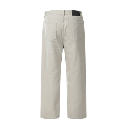 Rice Ash Straight Wide-Leg Jeans PinkLimes Trending Streetwear