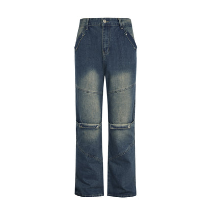 MADEEXTREME Vintage Washed Jeans Navy Blue PinkLimes Trending Streetwear