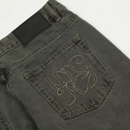 Water Washed Old Wear Denim Straight Jeans PinkLimes Trending Streetwear