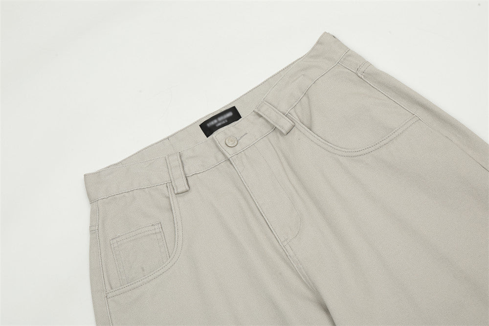 Rice Ash Straight Wide-Leg Jeans PinkLimes Trending Streetwear