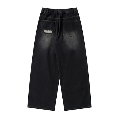 Ripped Patch Loose Wide-Leg Jeans PinkLimes Trending Streetwear