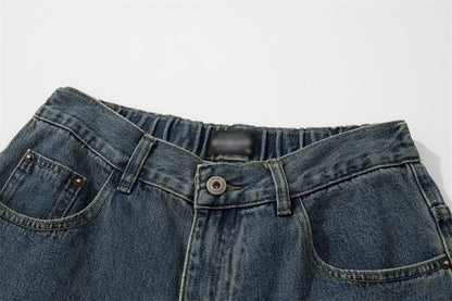 Ripped Patch Loose Wide-Leg Jeans PinkLimes Trending Streetwear