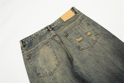 Vintage Ripped Micro-Flare Wide-Leg Jeans PinkLimes Trending Streetwear