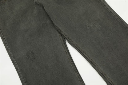 Water Washed Old Wear Denim Straight Jeans PinkLimes Trending Streetwear