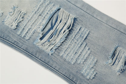 Ripped Wide-Leg Jeans PinkLimes Trending Streetwear