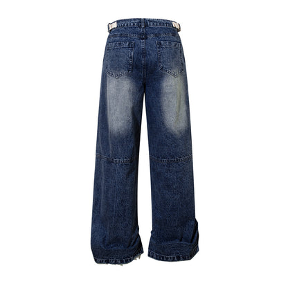 Washed Baggy Denim Jeans PinkLimes Trending Streetwear