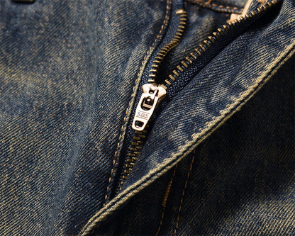 Yellow Washed Wide-Leg Straight Jeans PinkLimes Trending Streetwear