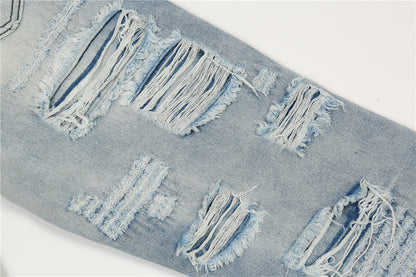 Ripped Wide-Leg Jeans PinkLimes Trending Streetwear