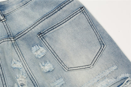 Ripped Wide-Leg Jeans PinkLimes Trending Streetwear