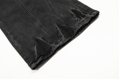 Deconstructed Micro-Flared Wide-Leg Jeans PinkLimes Trending Streetwear