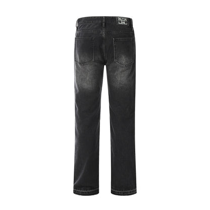 Loose Fit Washed Denim Straight Jeans PinkLimes Trending Streetwear